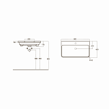 Раковина мебельная  80 см LUXURY