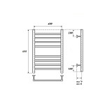 Полотенцесушитель водяной Point Аврора PN10146S П8 400x600, хром