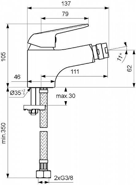 Смеситель для биде Vidima Fine BA386AA