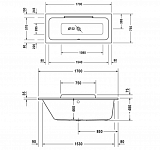 Акриловая ванна Duravit Dyrastyle 170x75 700296000000000