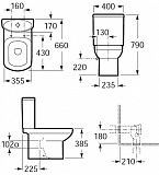 Унитаз (чаша) Roca Dama Senso напольный 342517000