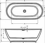 Акриловая ванна Riho Inspire Velvet White 180x80 B085001105