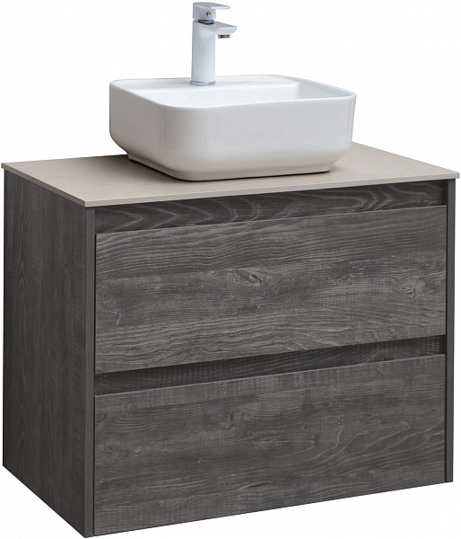 Тумба под раковину Aquanet Nova Lite 75 дуб серый (2 ящика) 00287890