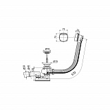 Слив-перелив Koller Pool для ванны автомат квадратный комплект хром (A51CRM)