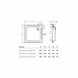 Душевой поддон стальной "Koller Pool" 900x900