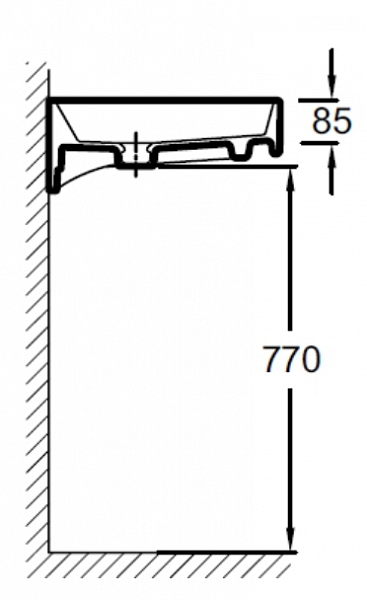 Двойная подвесная раковина-столешница Jacob Delafon Rythmik 120х46 см EXM112-Z-00