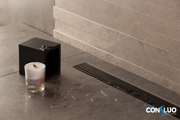 Душевой лоток Pestan Confluo Frameless Line 850 Black Glass
