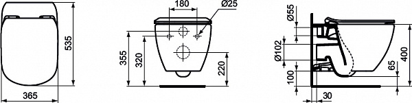 Унитаз подвесной Ideal Standard Tesi T007901