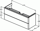 Тумба под раковину Ideal Standard Adapto T4303WG