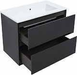 Тумба под раковину Aquanet Милан 85 черный глянец 00316703