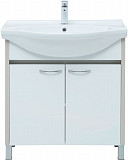 Тумба под раковину Aquanet Донна 80 белый дуб/белый (2 дверцы) 00274170