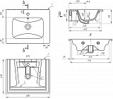 Раковина для тумбы Dreja Эйфория 60