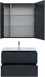 Мебель для ванной Aquanet Алвита New 80 2 ящика, антрацит 00274200