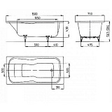 Стальная ванна Kaldewei Dyna Set Star 150x75 226700010001 mod.625 с отверстиями под ручки