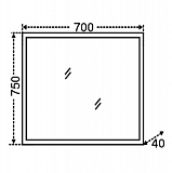 Зеркало для ванной Марс 70 с LED-подсветкой Санта 900502