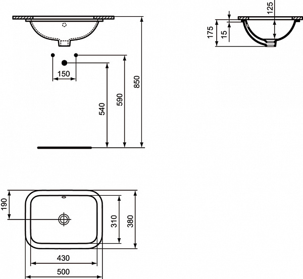 Раковина Ideal Standard Connect 50 см E505801