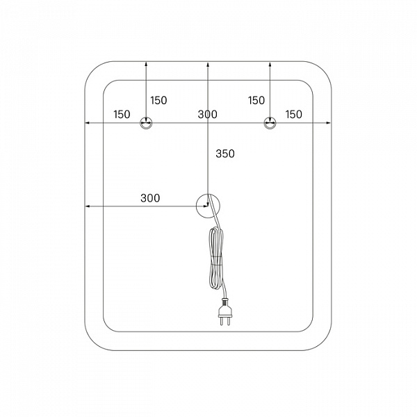 Зеркало с подсветкой, 60 см, Esper, IDDIS, ESP6000i98