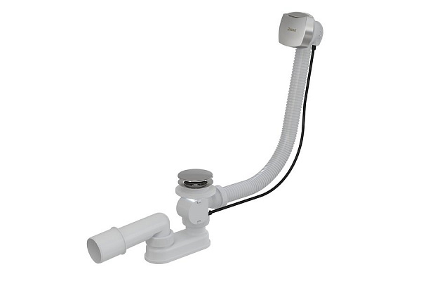 Сточный комплект для ванны с переливом "Хром II" квадратный 570 мм X01507