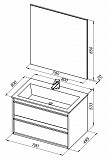 Мебель для ванной Aquanet Lino 80 Дуб Веллингтон 00271956