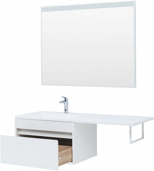 Тумба под раковину Aquanet Токио 68 белый (подвесная, 1 ящик) 00236917