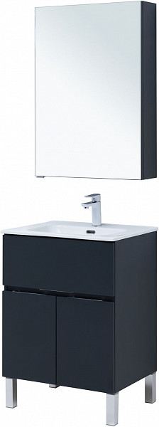 Мебель для ванной Aquanet Алвита New 60 1 ящик, 2 дверцы, антрацит 00274532