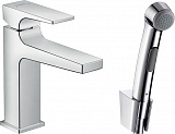 Смеситель для раковины Hansgrohe Metropol 32522000 с гигиеническим душем и донным клапаном Push-Open