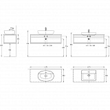 Тумба под раковину Kerama Marazzi Plaza Next 120 см PL.N.120.02\BLK.M