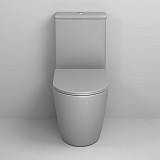 Унитаз GR-4480GLMS Color (620*365*810) СВЕТЛО-СЕРЫЙ МАТОВЫЙ напольный БЕЗОБОДКОВЫЙ, 2 мес