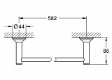 Держатель для полотенца GROHE Essentials Authentic 40653001 хром 