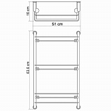 Полка стеклянная тройная Wasserkraft K-2033