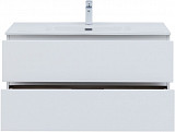 Тумба под раковину Aquanet Алвита New 100 2 ящика, белый матовый 00277518