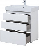 Тумба под раковину Aquanet Nova Lite 75 белый глянец (3 ящика) 00302472