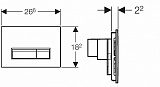 Клавиша смыва Geberit Sigma 40 115.600.SI.1 со встроенной системой удаления запахов
