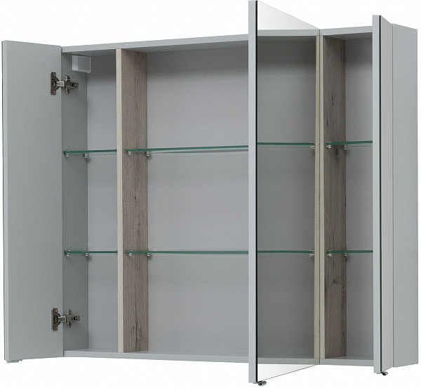 Зеркальный шкаф Aquanet Алвита New 100 Серый 00277544