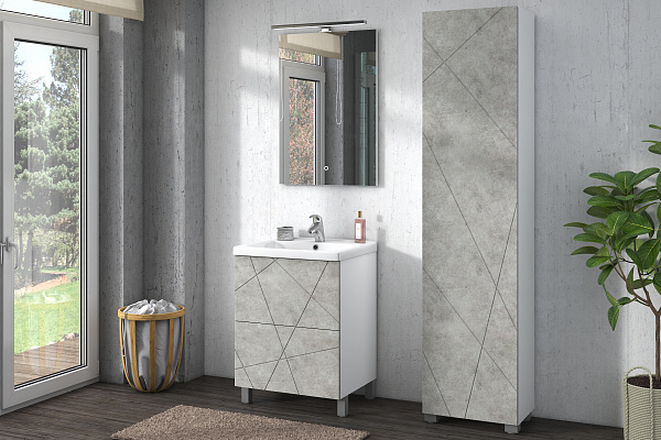 Пенал VIGO Geometry 45 см pn.GEO.45 бетон