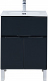 Тумба под раковину Aquanet Алвита New 60 1 ящик, 2 дверцы, антрацит 00277547
