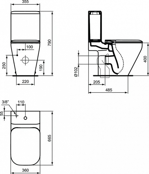 Бачок для унитаза Ideal Standard Tonic II K404901