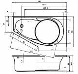 Акриловая ванна Riho Yukon 160х90 левая B009012005