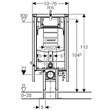 Система инсталляции для унитазов Geberit Duofix UP320 111.390.00.5 (угловой)