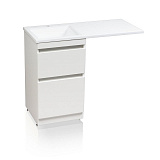 Тумба напольная "Даллас 110", Люкс белая, под раковину, PLUS, ЭМАЛЬ