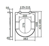 C707855WH Spirit V2.0 сиденье для приставного унитаза wrap-over, микролифт
