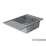 Мойка для кухни Aquaton Делия 78 прямоугольная с крылом серая 1A715132DE230