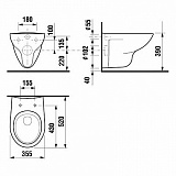 Комплект Roca Victoria 893100000 подвесной унитаз + инсталляция + клавиша + сиденье
