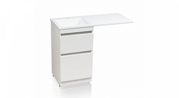 Тумба напольная Style line Даллас 100, Люкс белая, под раковину, PLUS