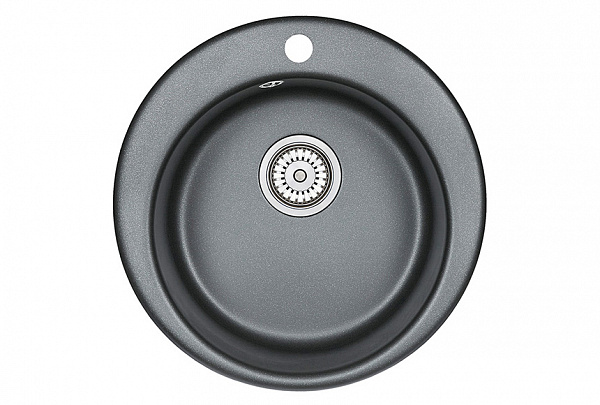 Мойка кухонная Granula круглая кварц 4801, ШВАРЦ
