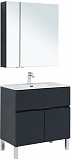 Мебель для ванной Aquanet Алвита New 80 1 ящик, 2 дверцы, антрацит 00274215