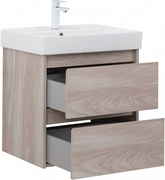 Тумба под раковину Aquanet Nova Lite 60 орех светлый (2 ящика) 00287884