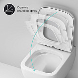 C901701SC Gem подвесной унитаз FlashClean с сиденьем микролифт