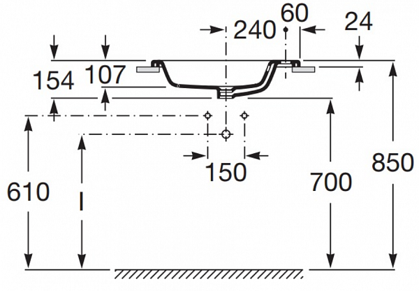 Раковина Roca Meridian 60x34 32724E000