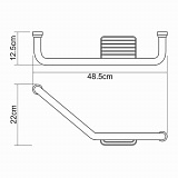 Поручень для ванны с мыльницей Wasserkraft K-1077Right